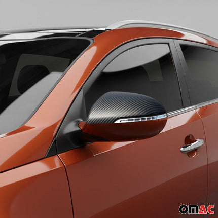 Spiegelkappen Spiegelabdeckung für Kia Sportage 2010-2015 Echt Carbon Schwarz