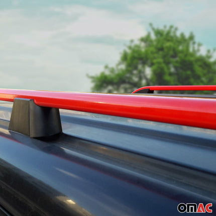 Dachreling für VW T5 T6 Transporter Multivan Caravelle 2003-24 L2 Langer Alu Rot