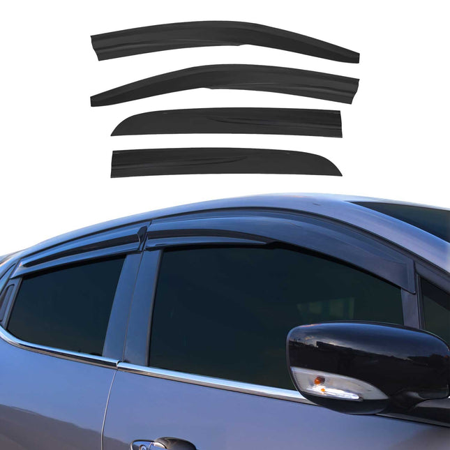 4x Windabweiser Regenabweiser für Peugeot 301 Stufenheck 2012-2024 Acryl Dunkel