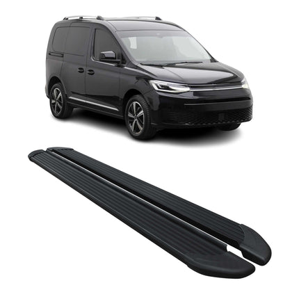 Seitenschweller Trittbretter Schweller für VW Caddy 2020-2024 L1 Kurzer Schwarz