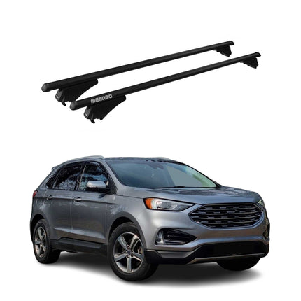 Menabo Dachträger Grundtäger für Ford Edge 2016-2021 75kg Alu Schwarz 2 tlg
