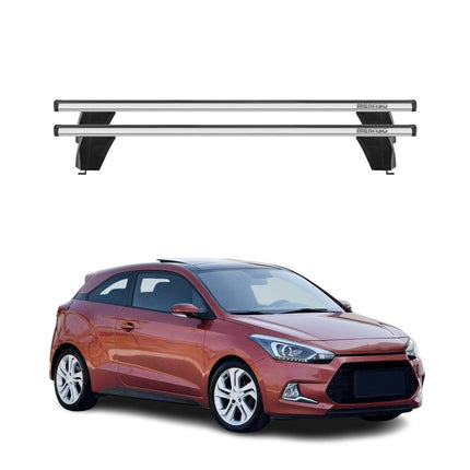 Menabo Dachträger Grundtäger für Hyundai i20 Coupé 2015-2020 75kg Alu Silber 2x