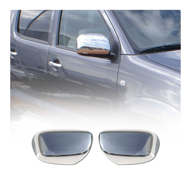 Spiegelkappen Spiegelabdeckung für Toyota Hilux 2005-2015 Edelstahl Chrom 2tlg
