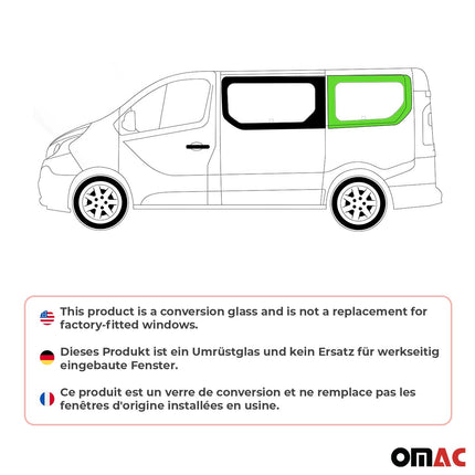Seitenfenster Auto Fenster für Opel Vivaro B 2014-2019 Links Auto L1 Schwarz