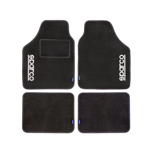 SPARCO Fußmatten Automatten Universal Blau Linie Autoteppich Alwettermatten 4x