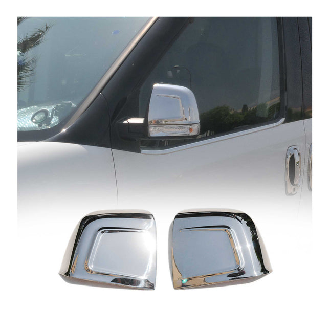 Spiegelkappen Spiegelabdeckung für Opel Combo D 2012-2018 Edelstahl Chrom 2tlg