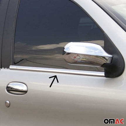 Fensterleisten Fensterrahmen für Fiat Palio / Sienna 1995-2004 Edelstahl Chrom