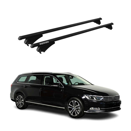 Menabo Dachträger Grundtäger für VW Passat B8 Variant 2014-2019 75kg Alu Schwarz