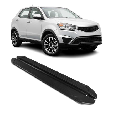 Trittbretter Seitenschweller für Ssangyong Korando C 2011-2019 Aluminium Schwarz