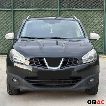 Spiegelkappen Spiegelabdeckung für Nissan Qashqai J10 2006-2014 Chrom ABS Silber