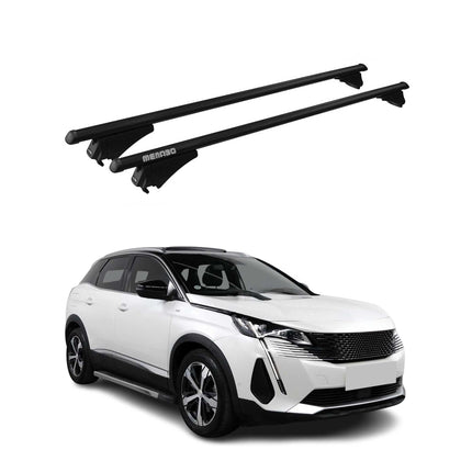 Menabo Grundträger Dachträger für Peugeot 3008 2021-2024 ABE Alu Schwarz 2x