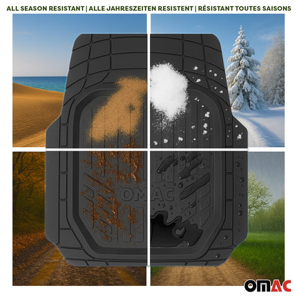 Fußmatten Gummimatten 3D Passform für Mercedes C Klasse Gummi Schwarz 4tlg