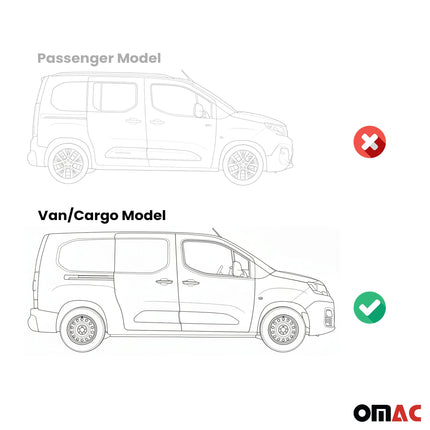 Trittbretter Seitenschweller für Fiat Doblo 2022-2026 Van L2 Alu Schwarz 2 tlg