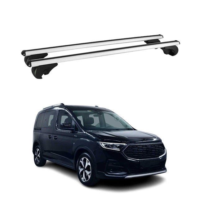 Dachträger Grundtäger für Ford Tourneo Connect 2021-2026 75kg Alu Silber 2 tlg