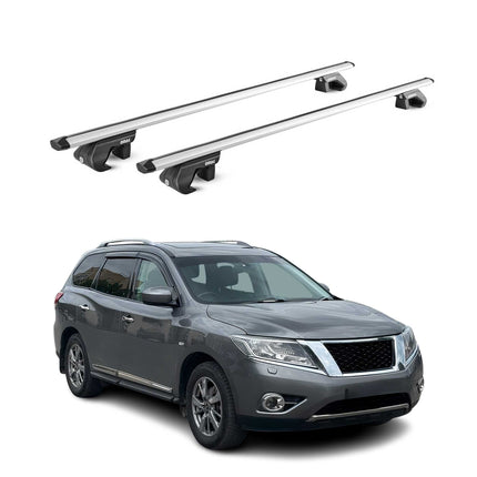 Dachträger für Nissan Patfhinder R52 2013-2020 5 tür 90kg Alu Silber 2x ABE