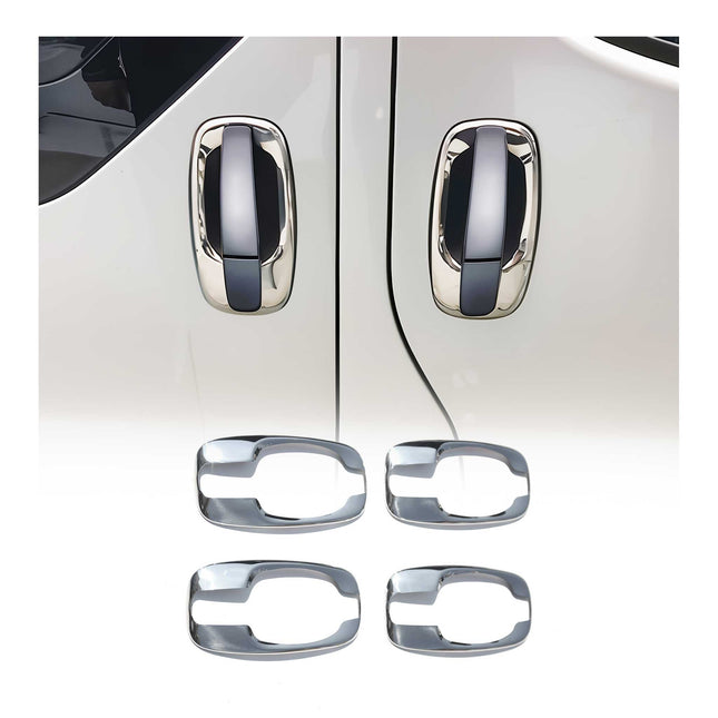 Chrom Türgriff Blende für Renault Trafic 2001-2014 4-Tür Edelstahl 4tlg
