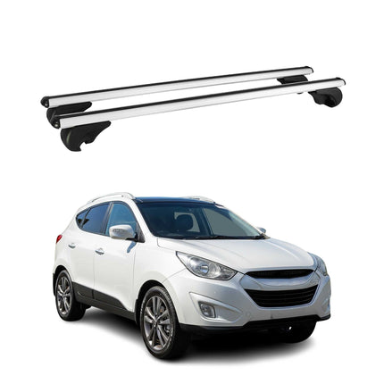 Dachträger Grundtäger für Hyundai ix35 2010-2015 75kg Alu Silber 2 tlg