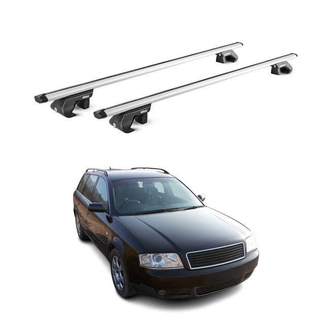 Dachträger Grundtäger für Audi A6 Allroad Avant 1994-2005 90kg Alu Silber 2x ABE