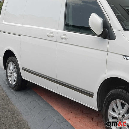Seitentürleiste Türschutz für VW Multivan T5 2003-2015 L1 Edelstahl Dunkel 5x