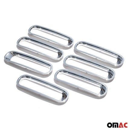 Kühlergrill Leisten Grillleisten für Jeep Wrangler 2007-2019 Chrom ABS Silber 7x