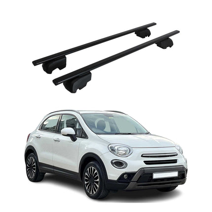 Dachträger Grundtäger für Fiat 500X 2015-2026 75kg Metall Schwarz 2 tlg