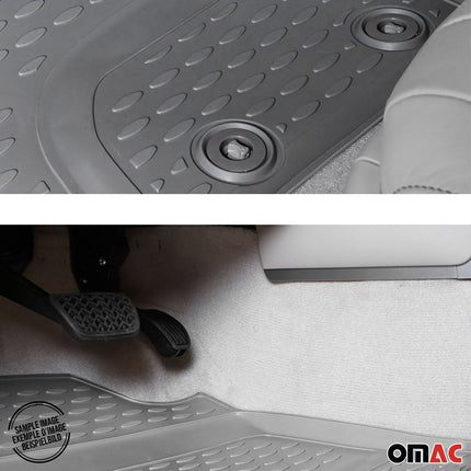 OMAC Gummimatten Fußmatten für Porsche Cayenne 2010-2016 TPE Automatten Grau 4x