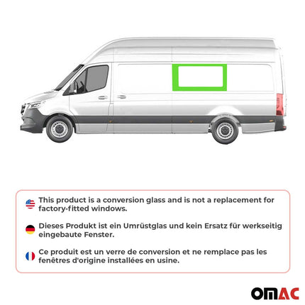 Seitenfenster für Mercedes Sprinter W907 2018-2026 L3 L4 Links Mittel Fenster