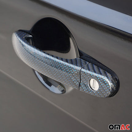 Türgriff Blende Carbon für VW T5 T6 2003-2024 4Tür Kohlefaser Blau 8tlg