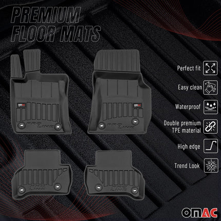 OMAC Gummi Fußmatten für Jaguar XE 2015-2024 Premium TPE 3D Automatten 4 tlg