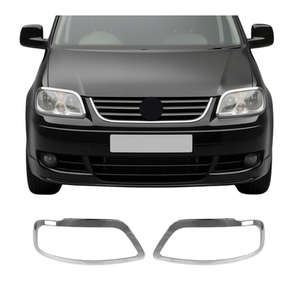 Scheinwerfer Leisten Scheinwerferblende für VW Caddy 2003-2010 Edelstahl 2tlg