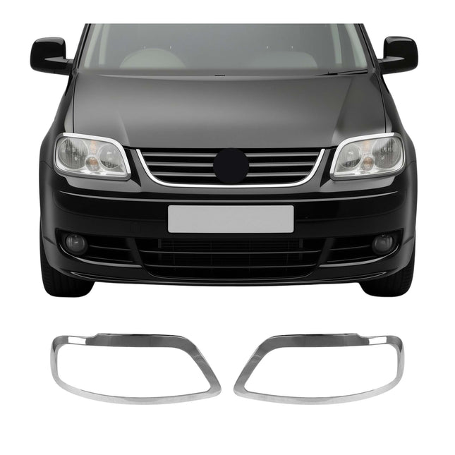 Scheinwerfer Leisten Scheinwerferblende für VW Caddy 2003-2010 Edelstahl 2tlg