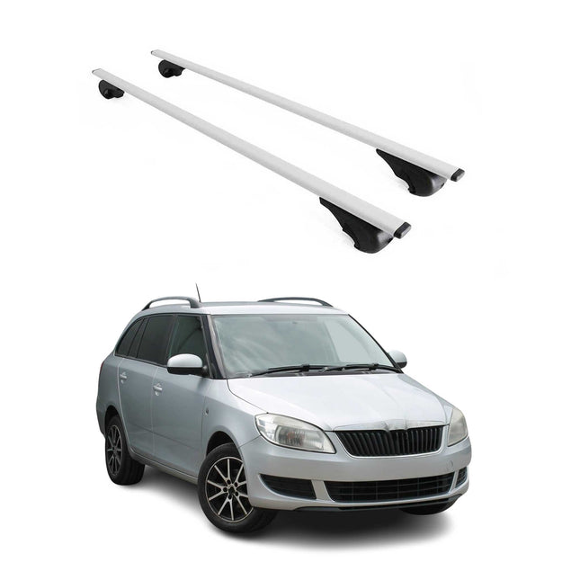 Dachträger Grundtäger für Skoda Fabia mk2 Schrägheck 2007-2014 75kg Grau 2x
