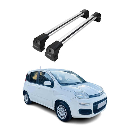 Dachträger Gepäkträger für Fiat Panda 2012-2026 Relingträger Silber Alu 2tlg