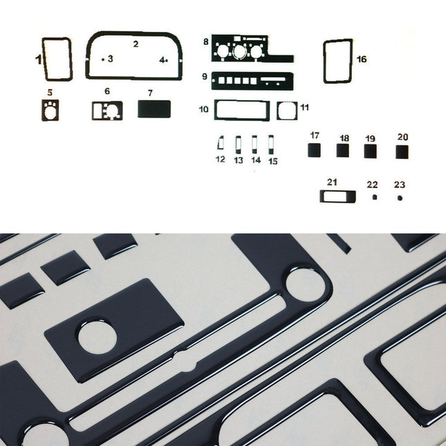 Innenraum Dekor Cockpit für Citroen Jumper 1994-2002 Piano Schwarz Optik 23tlg
