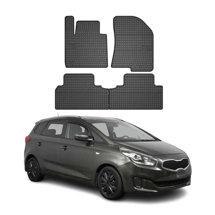OMAC Gummi Fußmatten für Kia Carens 2013-2019 Automatten Gummi Schwarz 4tlg