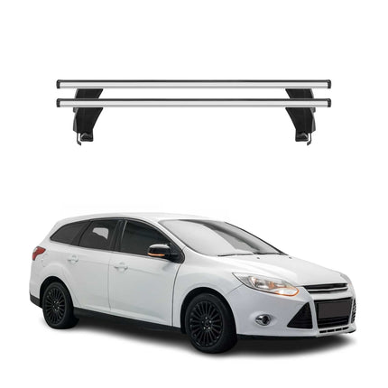 Menabo Dachträger Grundtäger für Ford Focus Turnier 2011-2018 50kg Alu Silber 2x