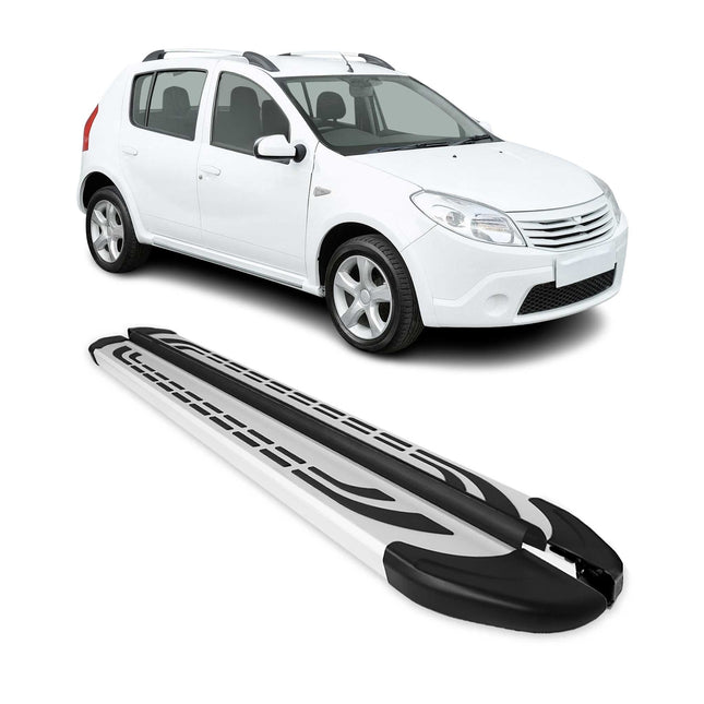 Alu Trittbretter Seitenschweller Seitenbretter für Dacia Sandero Stepway 2007-12