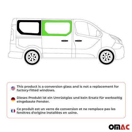 Seitenfenster Auto Fenster für Fiat Talento 2016-2020 Schiebetür Rechts L1 L2