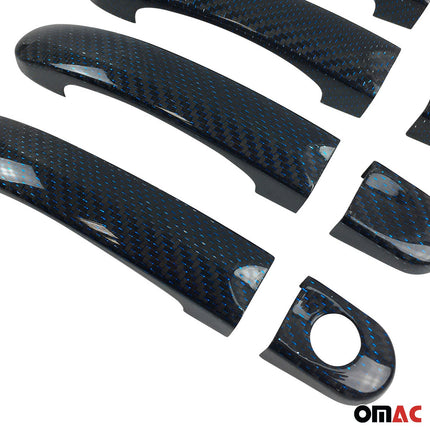 Türgriff Blende Carbon für VW T5 T6 2003-2024 4Tür Kohlefaser Blau 8tlg