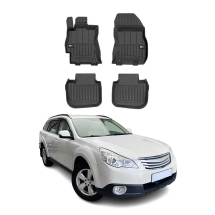 Fußmatten Gummimatten für Subaru Legacy V 2009-2014 OMAC 3D Schwarz Premium TPE