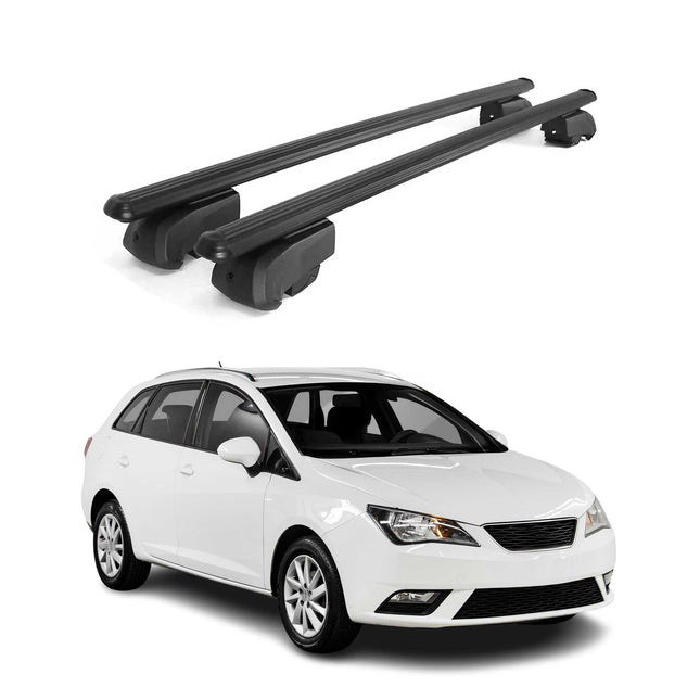 Dachträger Gepäckträger für Seat Ibiza 6J SW 2009-2016 ABE Aluminium Schwarz