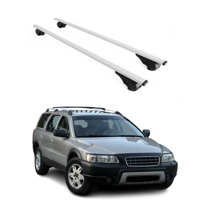 Dachträger Grundtäger für Volvo XC70 mk1 1997-2000 75kg Metall Silber 2 tlg