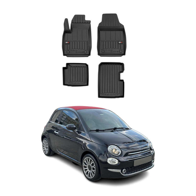 OMAC Gummi Fußmatten für Fiat 500 Hybrid 2020-2026 Premium TPE Automatten 4tlg