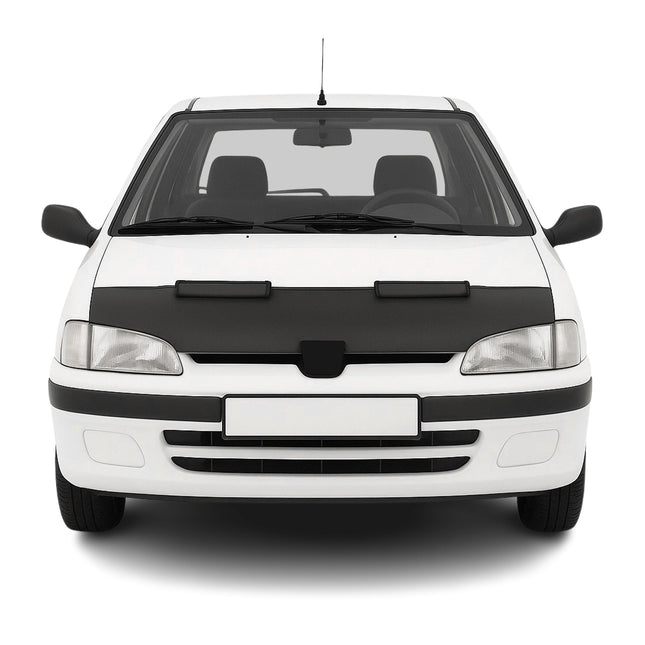 Haubenbra Steinschlagschutz Bonnet Bra für Peugeot 106 1992-2002 Schwarz Halb