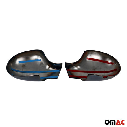 Spiegelkappen Spiegelabdeckung für Renault Thalia 2008-2013 Chrom ABS Dunkel