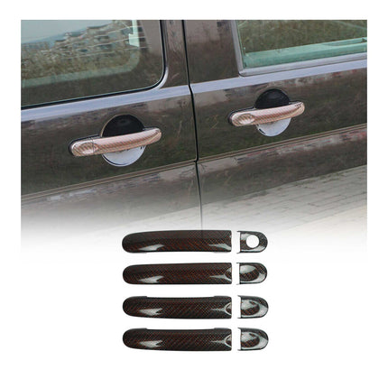 Türgriff Blende Türgriffkappe für VW Caravelle T5 2003-2015 4Tür H2 Carbon Rot