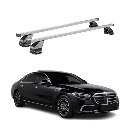 Menabo Dachträger Grundträger für Mercedes S Klasse W223 2021-2026 Stahl Grau 2x