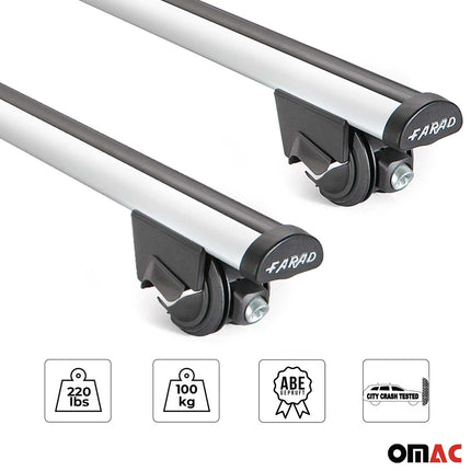 Dachträger für VW Cross Polo 2010-2022 Gepäckträger 100kg Aluminium Grau