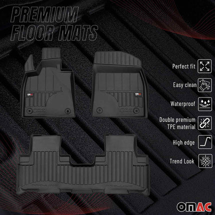 OMAC Gummi Fußmatten für Lexus RX 2016-2022 Premium TPE 3D Automatten Schwarz 4x