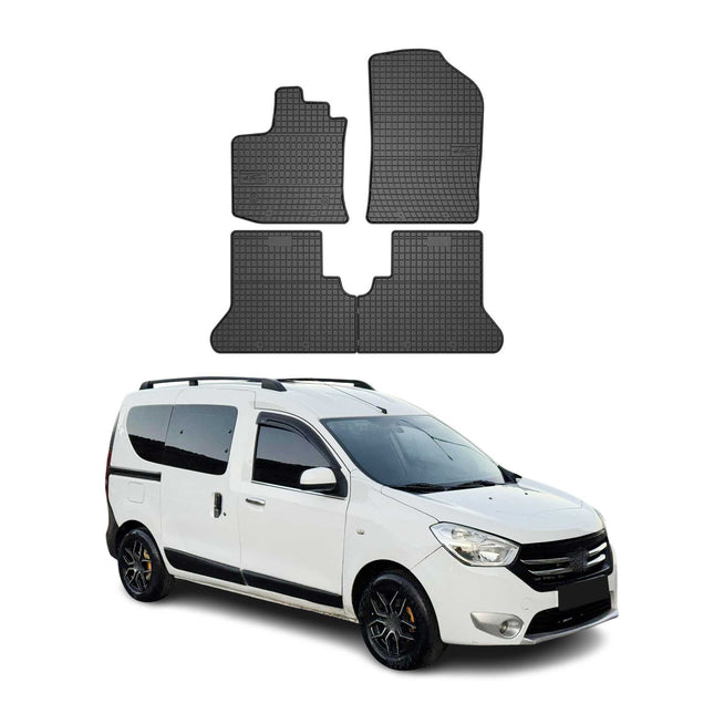 OMAC Gummi Fußmatten für Dacia Dokker 2012-2021 Automatten Gummi Schwarz 4tlg